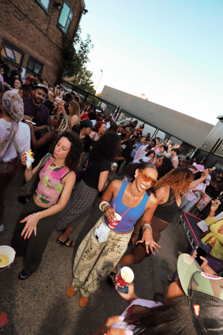 People dancing at the schuh x City Daze Summer Block Party.