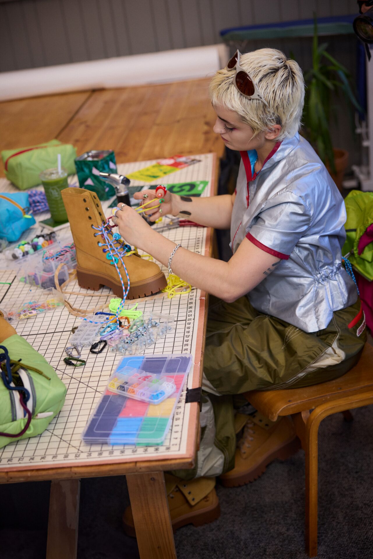 Campaign star J.O.Studio at her customisation station.