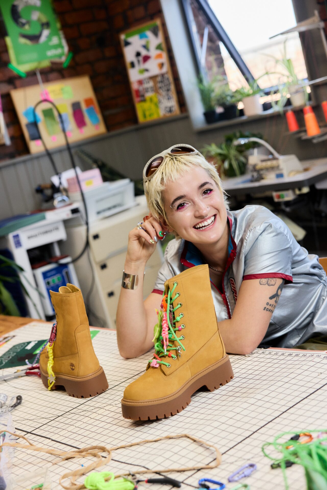 Campaign star J.O.Studio at her customisation station.