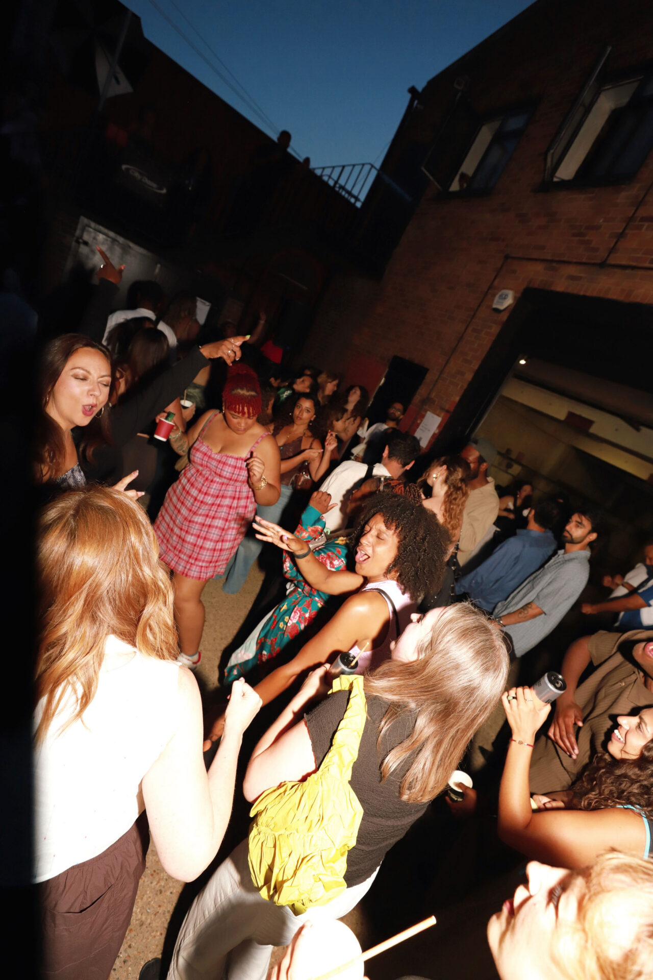 People dancing at the schuh x City Daze Summer Block Party.