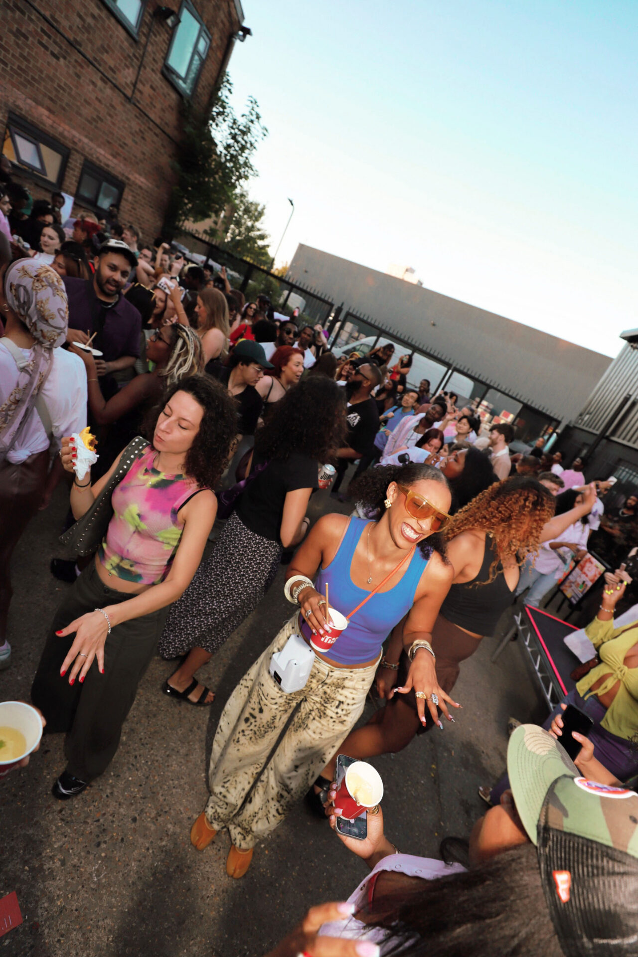 People dancing at the schuh x City Daze Summer Block Party.